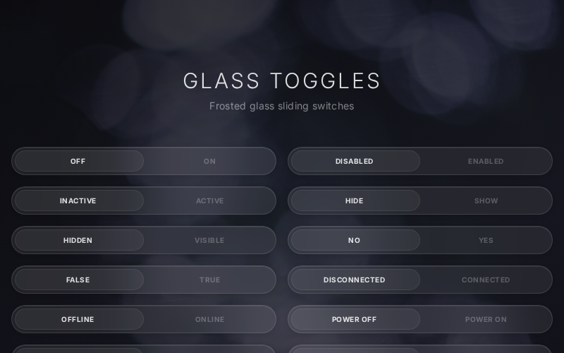 Liquid Glass Toggle Switches